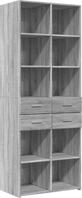 vidaXL Ντουλάπι Γκρι Sonoma 70x42,5x185 εκ. από Επεξεργασμένο Ξύλο