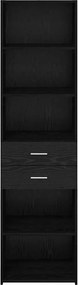 vidaXL Highboard Μαύρη Οξυά 50 x 42,5 x 185 εκ. Επεξεργασμένο ξύλο