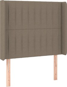 vidaXL Κρεβάτι Boxspring με Στρώμα &amp; LED Taupe 80x200 εκ. Υφασμάτινο