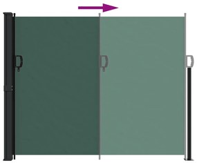 Σκίαστρο Πλαϊνό Συρόμενο Σκούρο Πράσινο 160 x 300 εκ. - Πράσινο