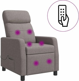 vidaXL Κάθισμα μασάζ Taupe Ύφασμα