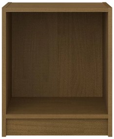 vidaXL Κομοδίνα 2 τεμ. Καφέ Μελί 35,5x33,5x41,5 εκ. Μασίφ Ξύλο Πεύκου