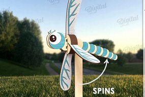 Σετ των 2 Intra απο ξύλο plywood 3mm-4mm πάχος – Windmill Garden Decor Cut Laser Δίασταση 20x20 cm INTRAFABR-123089873