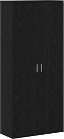 vidaXL Ψηλή Ντουλάπα 80 x 35 x 180 εκ Επεξεργασμένο Ξύλο Μαύρη δρυς