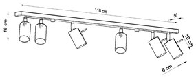 Sollux Φωτιστικό οροφής Ring 6,ατσάλι,6xGU10/40w