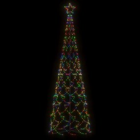 vidaXL Χριστουγεννιάτικο Δέντρο Κώνος 500 LED Πολύχρωμο 100x300 εκ.