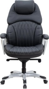 Καρέκλα γραφείου διευθυντική Duke Megapap από τεχνόδερμα χρώμα μαύρο 72x70x120/125εκ.