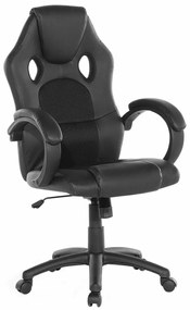 Καρέκλα gaming Berwyn 525, Μαύρο, 108x65x65cm, 16 kg, Με ρόδες, Με μπράτσα, Μηχανισμός καρέκλας: Κλίση | Epipla1.gr