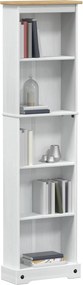vidaXL Βιβλιοθήκη Λευκό 46 x 20 x 170 εκ. Στερεά ξυλεία πεύκου
