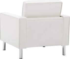 vidaXL Πολυθρόνα Λευκή 75x70x75 εκ. από Συνθετικό Δέρμα