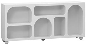 Μπουφές Emersi pakoworld με ράφια mdf σε λευκή απόχρωση 164x34x76εκ