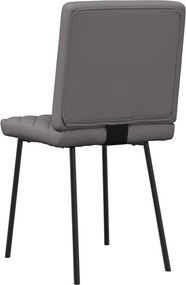 vidaXL Καρέκλες Τραπεζαρίας 2 τεμ. Γκρι Δερματίνη
