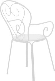 Τραπεζαρία Watson-Monasty pakoworld σετ 3τεμ μέταλλο σε λευκή απόχρωση