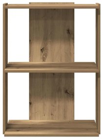 Βιβλιοθήκη 3 επιπέδων Δρυς τεχνίτης 60x30x80 cm - Καφέ