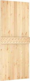 vidaXL Συρόμενη Πόρτα Φυσικό και Λευκό 85 x 210 cm
