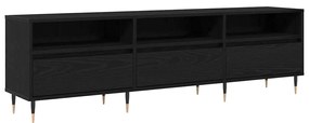 vidaXL Ντουλάπι τηλεόρασης  Μαύρη Δρυς 150x30x44.5 εκ. Επεξεργασμένο Ξύλο