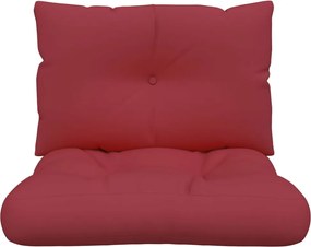 vidaXL Μαξιλάρια Παλέτας 2 τεμ. Μπορντό Υφασμάτινα