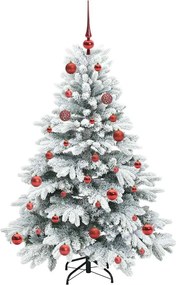 vidaXL Τεχνητό Χριστουγεννιάτικο Δέντρο Λευκό 150 cm ΠΕ και PVC