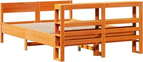 vidaXL Σκελετός Κρεβ. Χωρίς Στρώμα Καφέ Κεριού 120x190 εκ Μασίφ Πεύκο