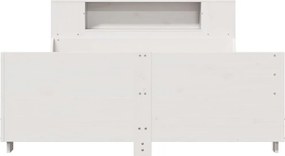 vidaXL Σκελετός Κρεβ. Χωρίς Στρώμα Λευκό 135x190 εκ Μασίφ Πεύκο