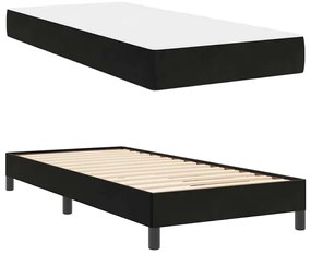 vidaXL Κρεβάτι box spring με στρώμα Μαύρο 80 x 200 cm Βελούδο
