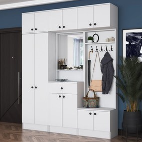 Έπιπλο Εισόδου Λευκό CROSIU 179.6x35.5x226.4