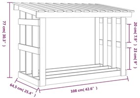 ΣΧΑΡΑ ΚΑΥΣΟΞΥΛΩΝ 108 X 64,5 X 77 ΕΚ. ΑΠΟ ΜΑΣΙΦ ΞΥΛΟ ΠΕΥΚΟΥ 822432