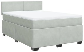 ΚΡΕΒΑΤΙ BOXSPRING ΜΕ ΣΤΡΩΜΑ ΑΝΟΙΧΤΟ ΓΚΡΙ 160X200 ΕΚ. ΒΕΛΟΥΔΙΝΟ 3288648