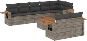 vidaXL Patio Sofa Set 9-θέσια Grey