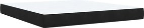 vidaXL Κρεβάτι Boxspring με Στρώμα Μαύρο 180x200 εκ. Βελούδινο