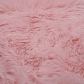 Χαλί Ροζ 60 x 90 εκ. από Συνθετική Προβιά - Ροζ