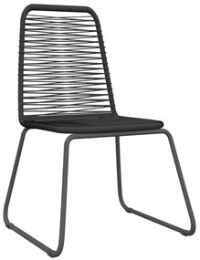 vidaXL Σετ Τραπεζαρίας Κήπου 3 Τεμαχίων Μαύρο