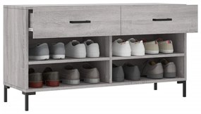 vidaXL Παπουτσοθήκη Γκρι Sonoma 102x35x55 εκ. από Επεξεργασμένο Ξύλο