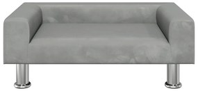 vidaXL Καναπές Παιδικός Ανοιχτό Γκρι 70 x 45 x 26,5 εκ. από Βελούδο