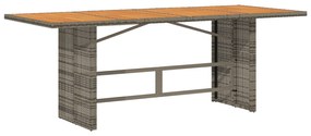 vidaXL Σέτ φαγητού για κήπο 9 pcs Γκρι 190 x 80 x 75 εκ.