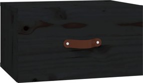 vidaXL Κομοδίνα Επιτοίχια 2 τεμ. Μαύρη 40 x 29,5 x 22 εκ.