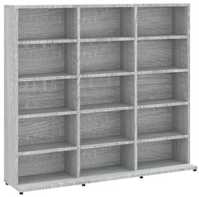 vidaXL Έπιπλο για CD Γκρι Sonoma 100x23x89,5 εκ. Επεξεργασμένο Ξύλο