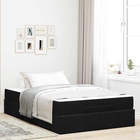 vidaXL Σκελετός Κρεβατιού με στρώμα Μαύρο 140 x 190 cm Βελούδο