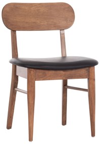 KΑΡΕΚΛΑ ΤΡΑΠΕΖΑΡΙΑΣ SEKOR HM9945.03 ΚΑΡΥΔΙ RUBBERWOOD-ΜΑΥΡΟ PU 51x48x79Υεκ
