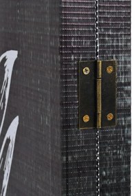 vidaXL Διαχωριστικό Δωματίου Πτυσσόμενο Φτερά Ασπρόμαυρο 160 x 170 εκ.