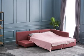 Corner Sofa-Bed Manama Corner Sofa Bed Right - Claret Red Claret Red