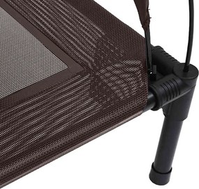 vidaXL Κρεβάτι Σκύλου Καφέ 71 x 64 x 71 εκ Ατσάλι