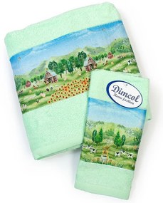 Πετσέτες Βρεφικές Farm 342 (Σετ 2τμχ) Mint DimCol Σετ Πετσέτες 70x140cm 100% Βαμβάκι