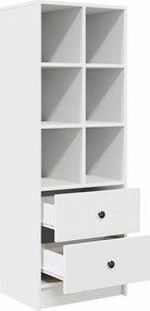 vidaXL Highboard με συρτάρι Λευκό 45,5 x 34 x 127 εκ