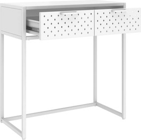 vidaXL Τραπέζι Κονσόλα Λευκό 75 x 35 x 75 εκ. από Ατσάλι