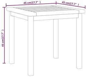 vidaXL Τραπεζάκι Βοηθητικό 45 x 45 x 45 εκ. από Μασίφ Ξύλο Teak