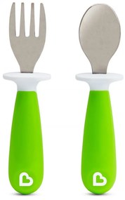 Μαχαιροπίρουνα Βρεφικά Raise Toddler (Σετ 2τμχ) Green Munchkin 2 τμχ Plastic