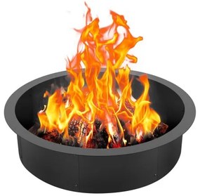 VEVOR Fire Pit Ring Round 35 Inch Outer Steel Liner DIY Campfire Ring Firepit