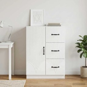 vidaXL Πλαϊνό γραφείο Λευκό 66 x 34,5 x 87 εκ. Επεξεργασμένο Ξύλο