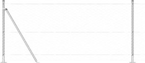 vidaXL Στύλος Περιφράξεων Ασημί 50 x 0,8 μ (50 mm δίχτυ) Ατσάλι